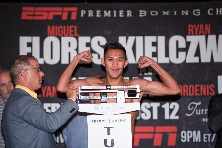Miguel Flores Weigh In Weigh In Brett Carlsen Premier Boxing Champions