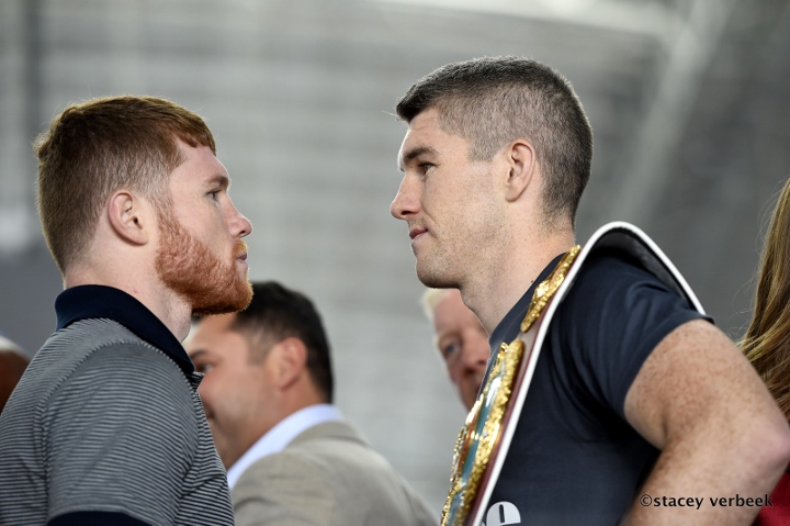 Photos: Canelo Alvarez, Liam Smith - Face To Face at Final ...