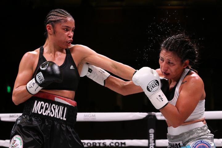 Photos: Jessica McCaskill Beats Sanchez To Unify WBA, WBC Belts.